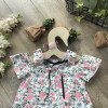 Váy hoa tay trễ nơ buộc size 4 -8  - VT20285-